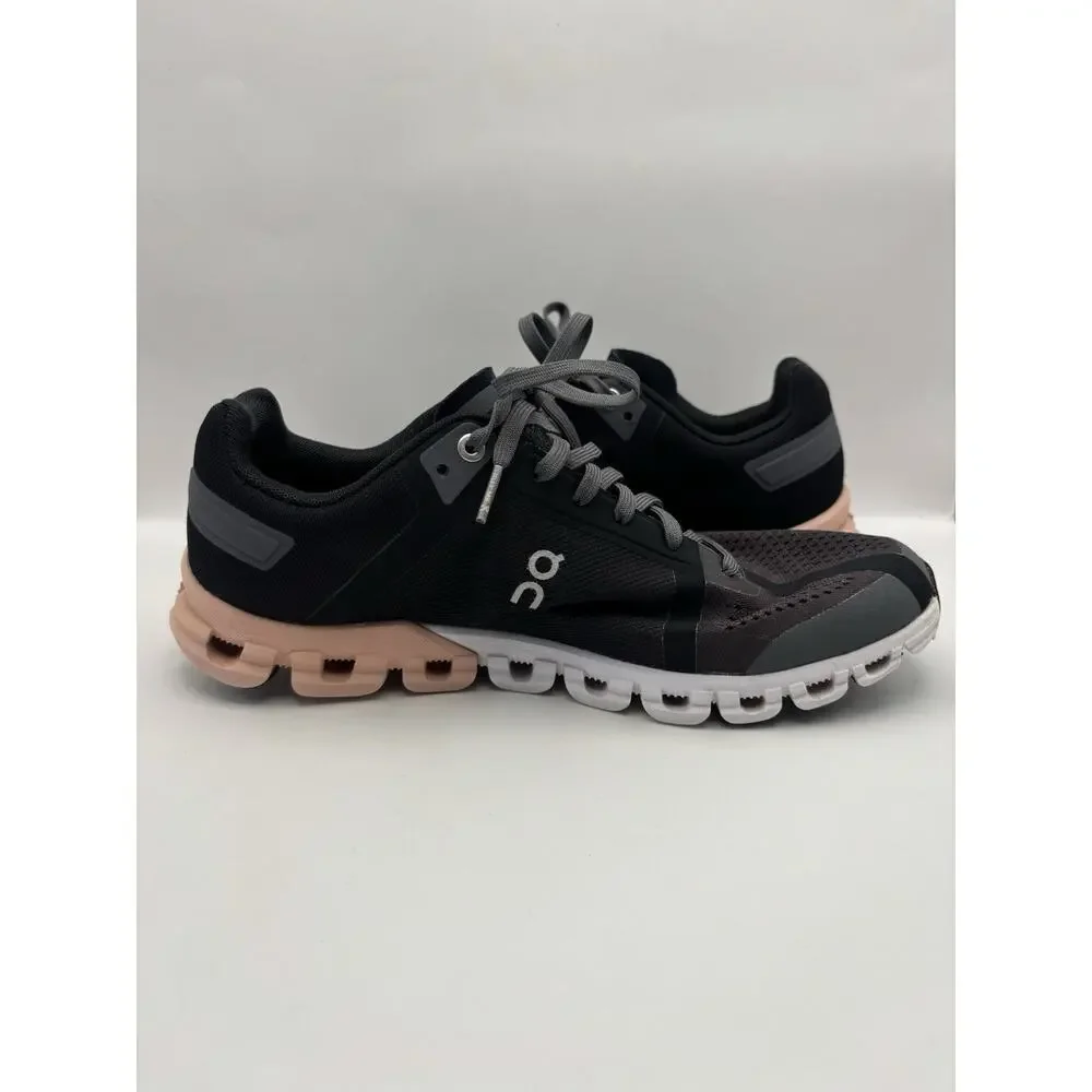 On Cloud Running Cloud flow Black And Pink Sneakers Women Size 9.5
